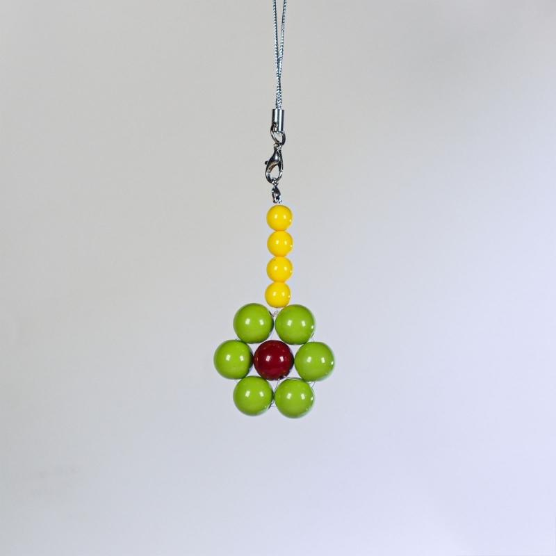 Sweet Phone Chain Strap Lanyard Colorful Bead Flower Pendant Phone Charm Hangings Decoration Cute Phone Accessories