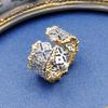 Set Inele Buccellati Femei Dantelă Gol Gravat Plin Diamant Încrustat Bijuterii de Mână High-end
