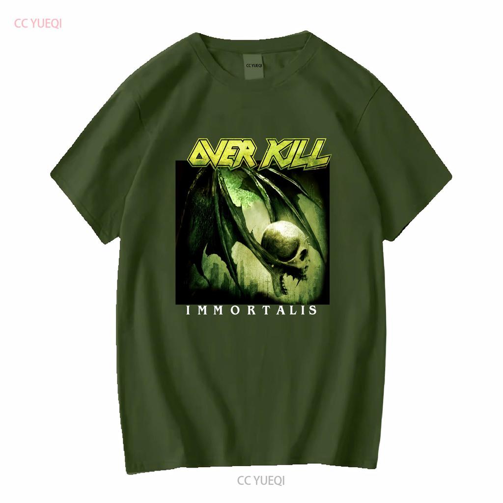 Overkill Immortalis T Shirt Black S 234XL vintage Washed graphic fashion homme Soft Unisex streetwear Stretched Stylish