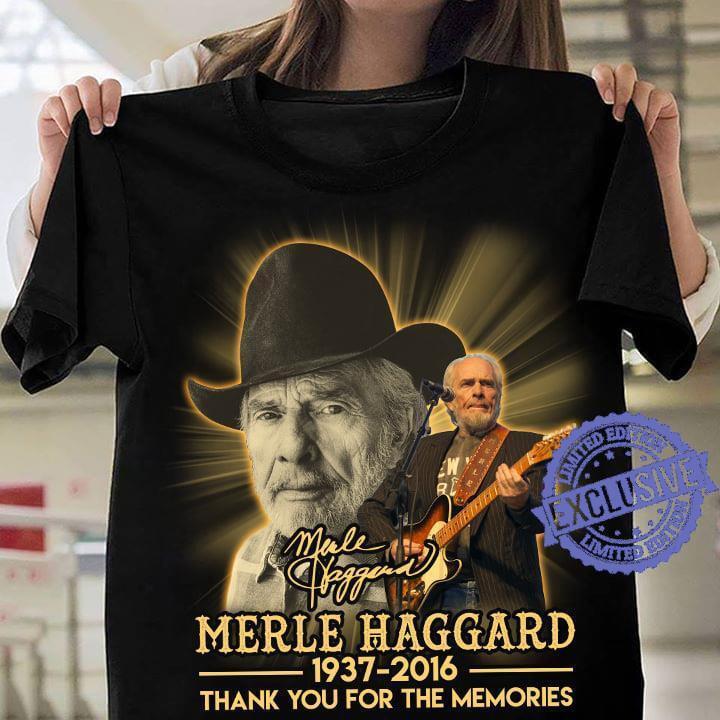 Merle Haggard Memories Men T-shirt Black All Sizes S-5XL Unisex T-Shirt