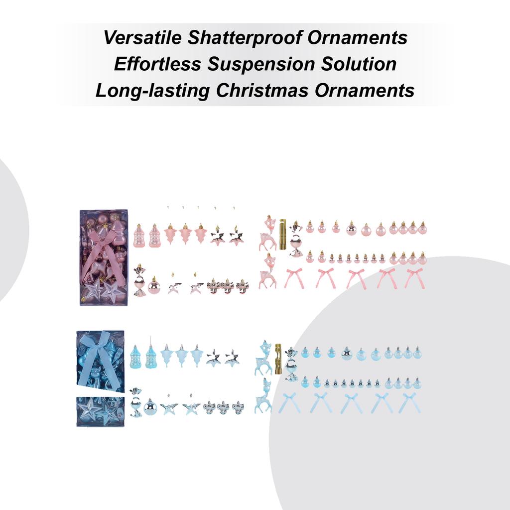 45 Pieces Christmas Ornament Tree Decoration Shatterproof Christmas Ball Decoration Hanging Ornaments For Wedding Window