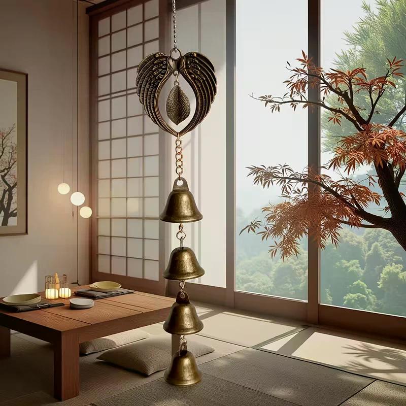 1 Piece Metal Wind Chime, Wrought Iron Hanging Ornament With Chain, Outdoor Garden Decoration, Home Decoration, Bell