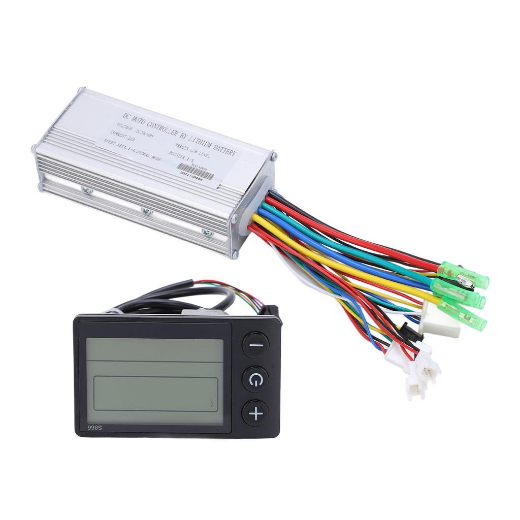 Electric Bike Motor Controller 22A Common Controller 36V 48V with LCD S866 Panel Thumb Throttle for