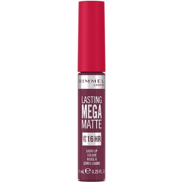 Rouge à lèvres - RIMMEL LONDON - Lasting Mega Matte - Rock Me Purple - 74 Ml - Fini mat