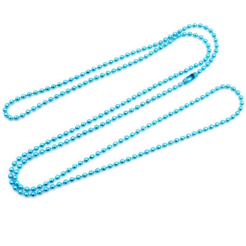 5pcs 1.5 2.0 2.4mm Length 65cm Gold Bronze Silver Colors Plated Ball Beads Chain Necklace Bead Connector For Charms Base Tray
