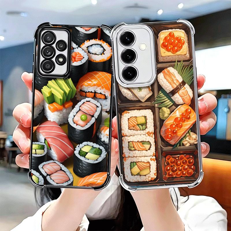 Delicious Sushi Bento Plating Phone Case For Samsung A17 A07 A37 A57 A16 A56 A15 A55 A14 A54 A13 A53 A26 A36 A25 A35 A24 A34 A23