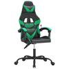 Gaming Chair Black and Green Synthetic Leather