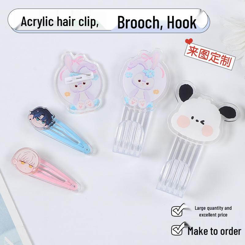 Acrylic Candy Water Drop Cartoon Hair Clip & Brooch Holder