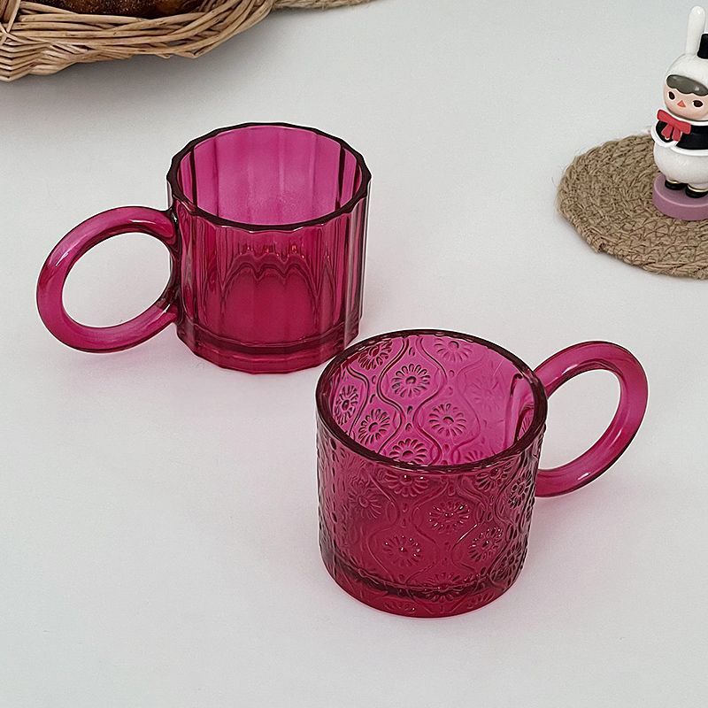 Glass Mugs Niche Design Mugs with Handle Household MugsMilk Coffee Mugs