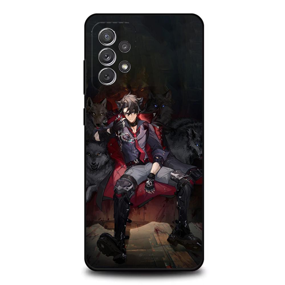 G-Genshin Impact Wriothesley Phone Case For Samsung S25,S24,S21,S22,S23,S30,Ultra,S20,Plus,Fe,Lite,Note,10,9,5G Black Cover