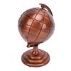 Alloy Globe Model Wine Red Decorative Metal Globe Ornament for Office Study Decor