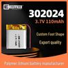 EEMB LP302024 3.7V 110mAh Polymer Lithium Battery with Protection Board
