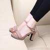 Fashion 2025 Fashion Women Sandals Summer New Platform Pumps Women Wedding Shoes Woman High Heel Sandals Peep Toe Shoes