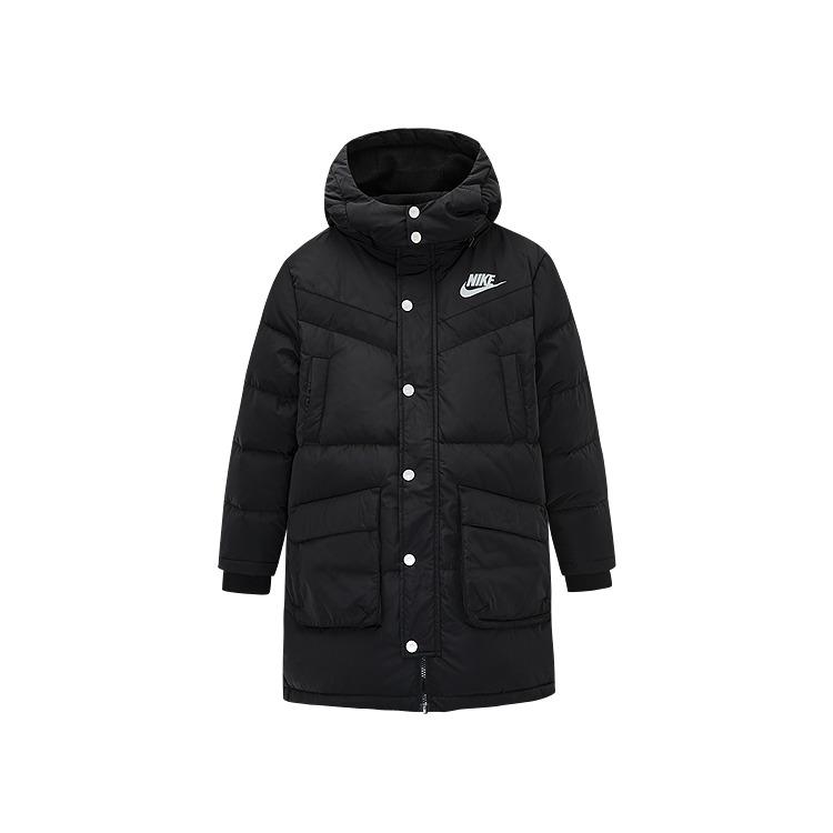 

Nike Модная простая повседневная куртка-пуховик с длинным рукавом для детей, верхняя одежда, черная NY2042166GS-001 S