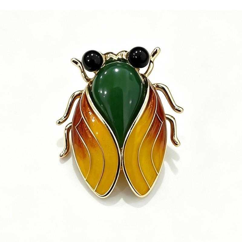 Vintage Cicada Brooch 2024 Trendy Insect Jewelry Pin 1Pc Unisex for Women Men Streetwear Outfit Accessory Small Gift