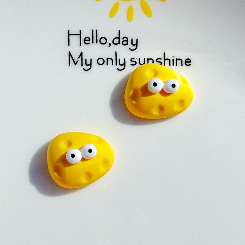 Cartoon-Käse-Harzschmuck, Handyhüllen-Abdeckung, Haarspangen-Aufnäher, DIY-Sahnekleber-Zubehör