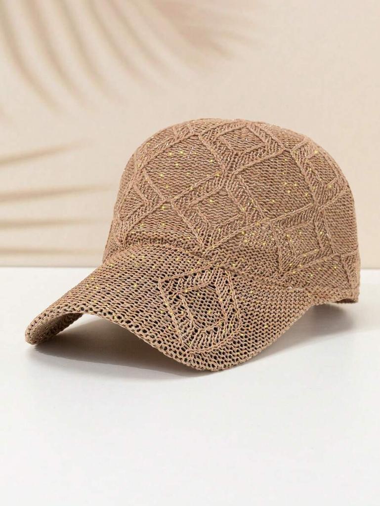 Summer Knit Hollow Out Trucker Cap Boho Casual Adjustable Hat