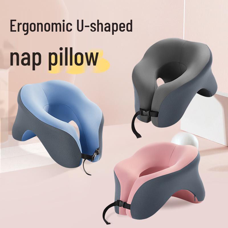 U-shaped Multi-functional Memory Foam Nap Pillow for Desk or Travel