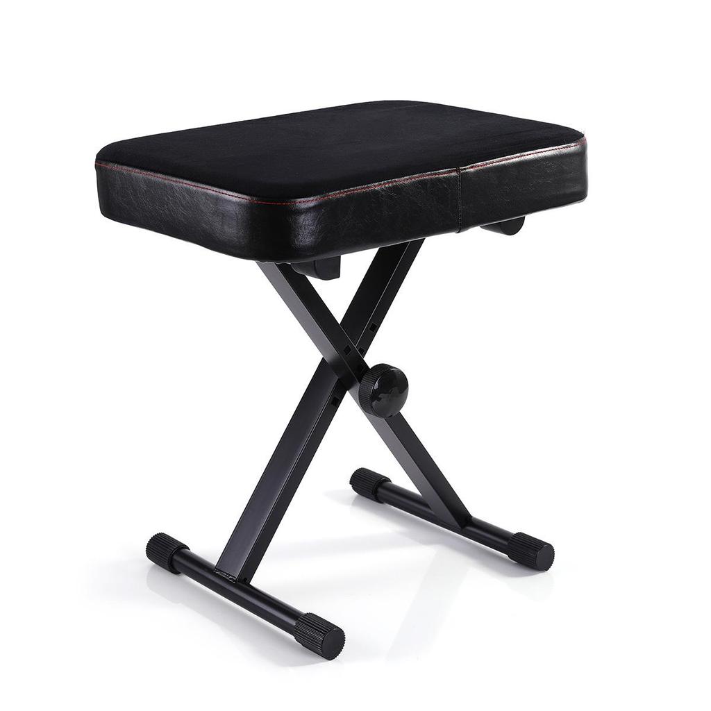 Verstellbare Faltbare Vierstufige Elektronische Orgelbank - Hochwertiger Schwarzer Zitherhocker