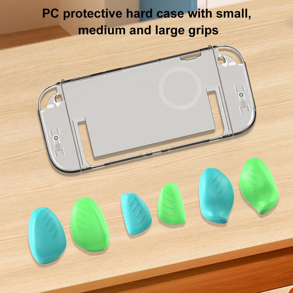 Shockproof Protective Shell with Replaceable Ergonomic Grip Anti-Scratch Cover Skin for Nintendo Switch2