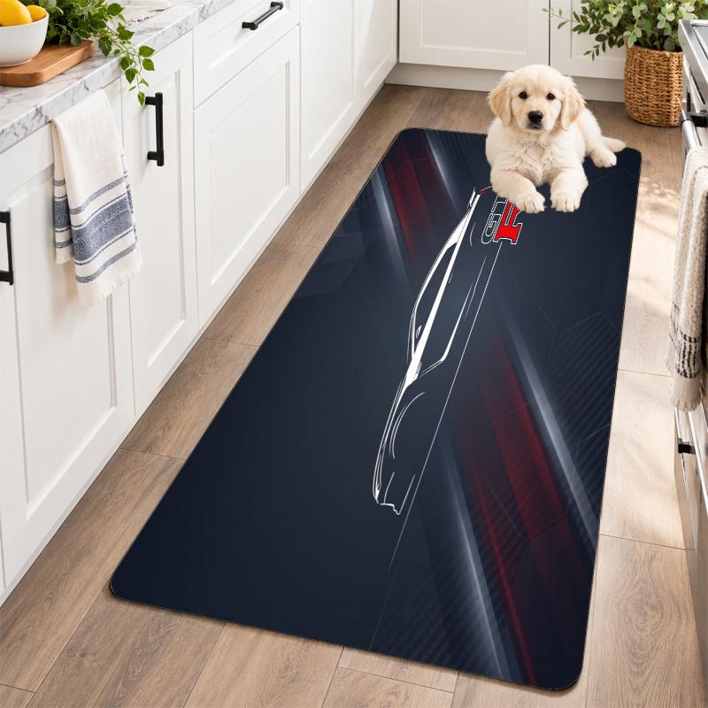Flannel Kitchen Mat Nissan GT-R Soft Area Rug Non Slip Floor Carpet Home Decoration