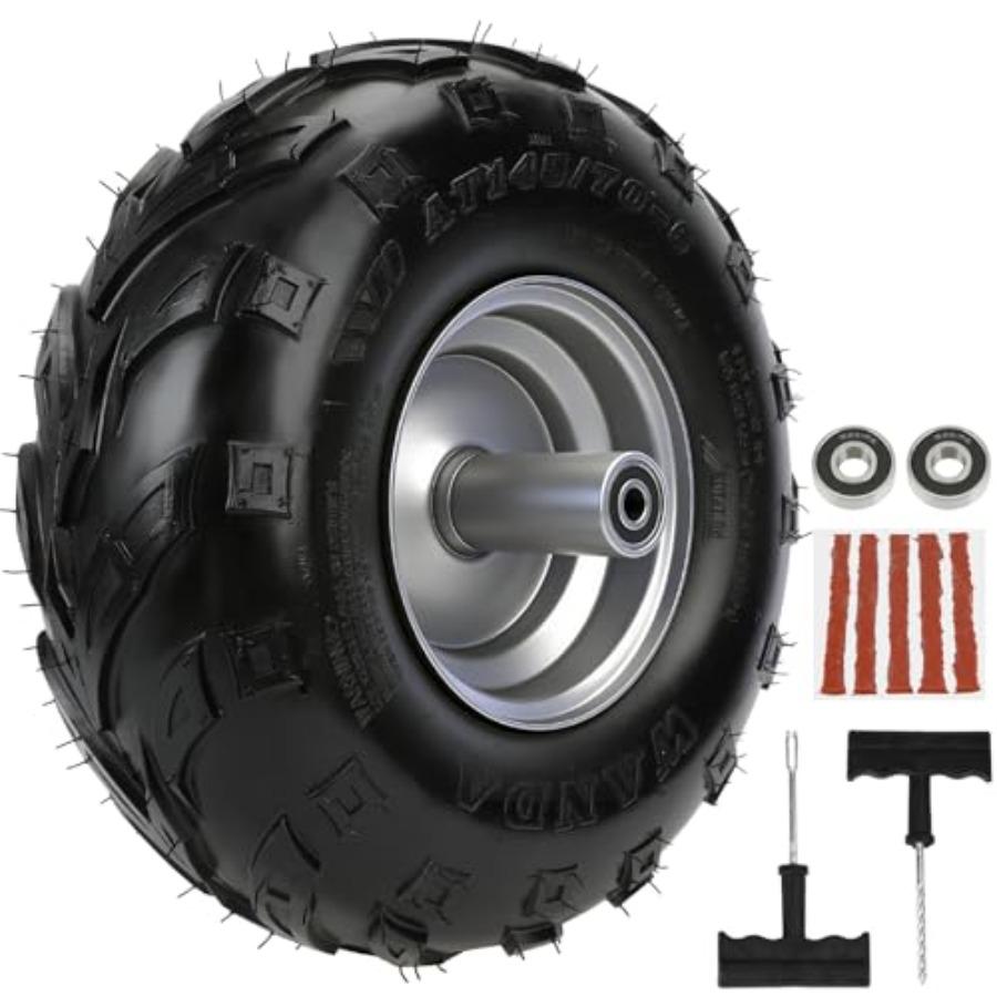 145/70-6 Tires, Mini Bike Wheels s s Assembly Kit Compatible with Coleman CT100U CC100X Baja DB30 Motovox MBX10 MBX11 Monster M FrontRimandTire
