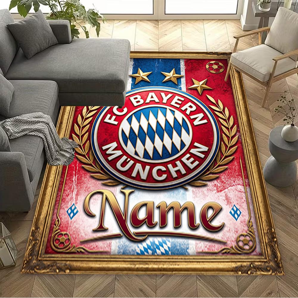 Bayern Munich Soccer Poster Carpet Design for Kitchen Living Rooms Dormitory Dining Room Anti-slip Rug Office home decor Gift for Festivals