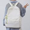 Schoolbag schoolbag ins style niche high school students junior high school girls simple solid color large capacity Korean backpack women's shoulder 