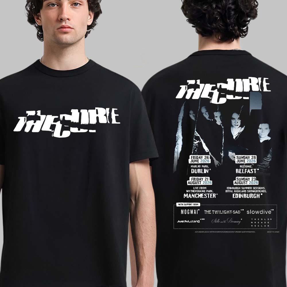 

The Cure 2026 UK And Ireland Summer Shows Tour Schedule Dates Two Sided T-Shirt 2XL