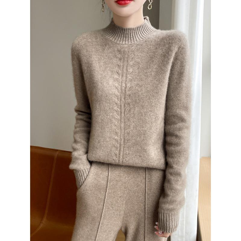 

Cardigan for Women In Autumn and Winter New Autumn and Winter Style Seven-needle Thickened Loose and Versatile Knitted Base Sweater S