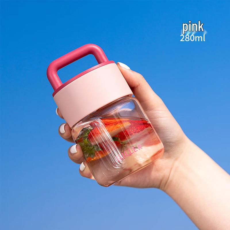 Dilber Portable Borosilicate Glass Water Bottle