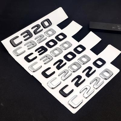 ABS Schwarz Chrom 3d Buchstaben Für Auto Stamm Abzeichen B/enz C200 C320 C220 W204 W205 W206 Buchstaben Emblem aufkleber Zubehör