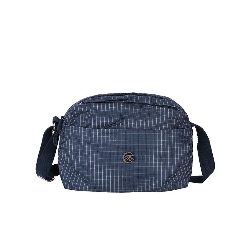 Korean Style Nylon Crossbody Bag With Grid Pattern For Casual Daily Use