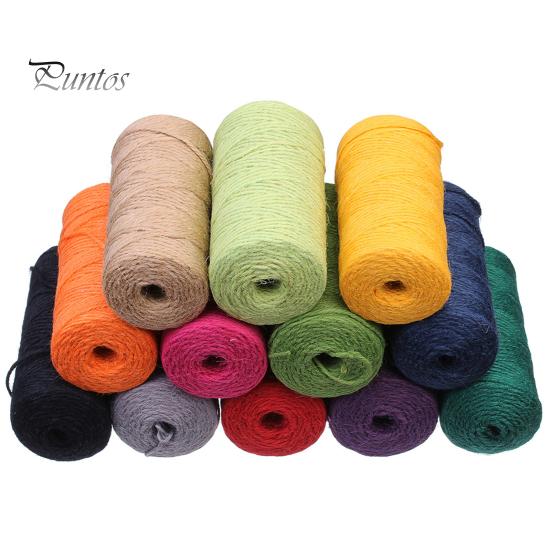 Gift Wrapping Twine 100M/Roll 2MM Jute 3 Ply Natural Cuttable Hanging Tag Decoration Hemp Rope Packing DIY Crafts Project