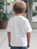 Children Crew Neck Short Sleeve T-Shirt with Colorful Frog Gesturing Yeah Print