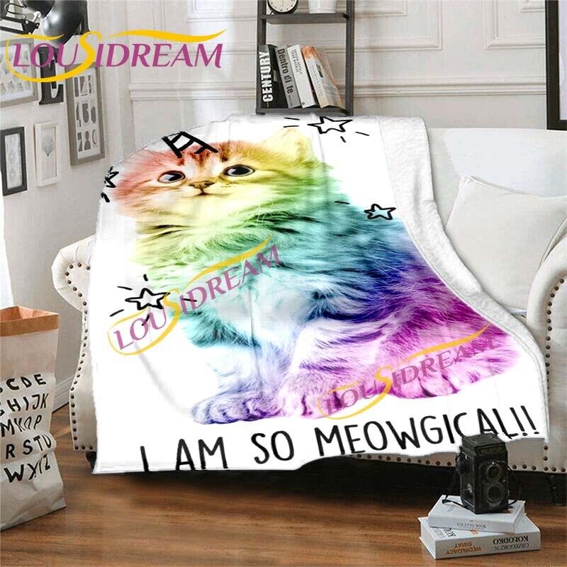 Cute Mermaid Cartoon Blankets Unicorn Blankets Starry Unicorn Flannel Blankets Throw Blankets for Couch Bed Sofa Girl Gifts Pink