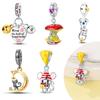 Plated 925 Silver Youth Cheese Mouse Charms Fit 925 Charms Bracelet Beads Jewelry Gifts for Women