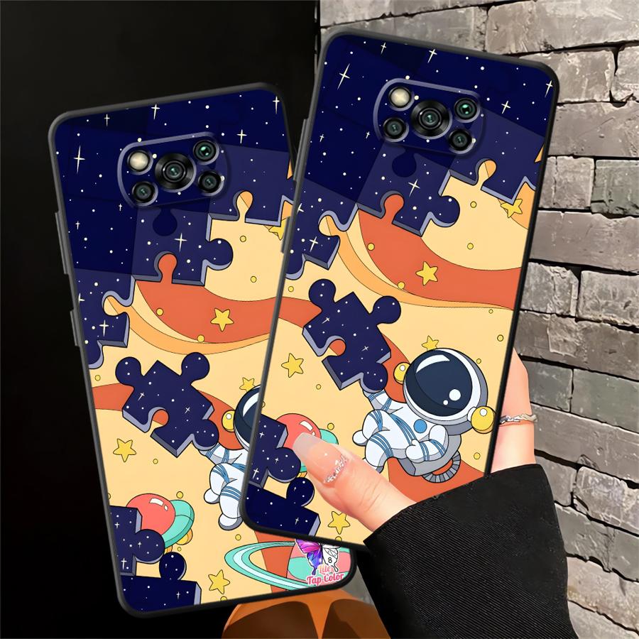 Cartoon Astronaut Hülle für Xiaomi Poco F8 X3 X4 X5 X7 Pro F3 C71 M5 F1 C50 M3 M4 M7 C75 C61 Funda Handyhülle