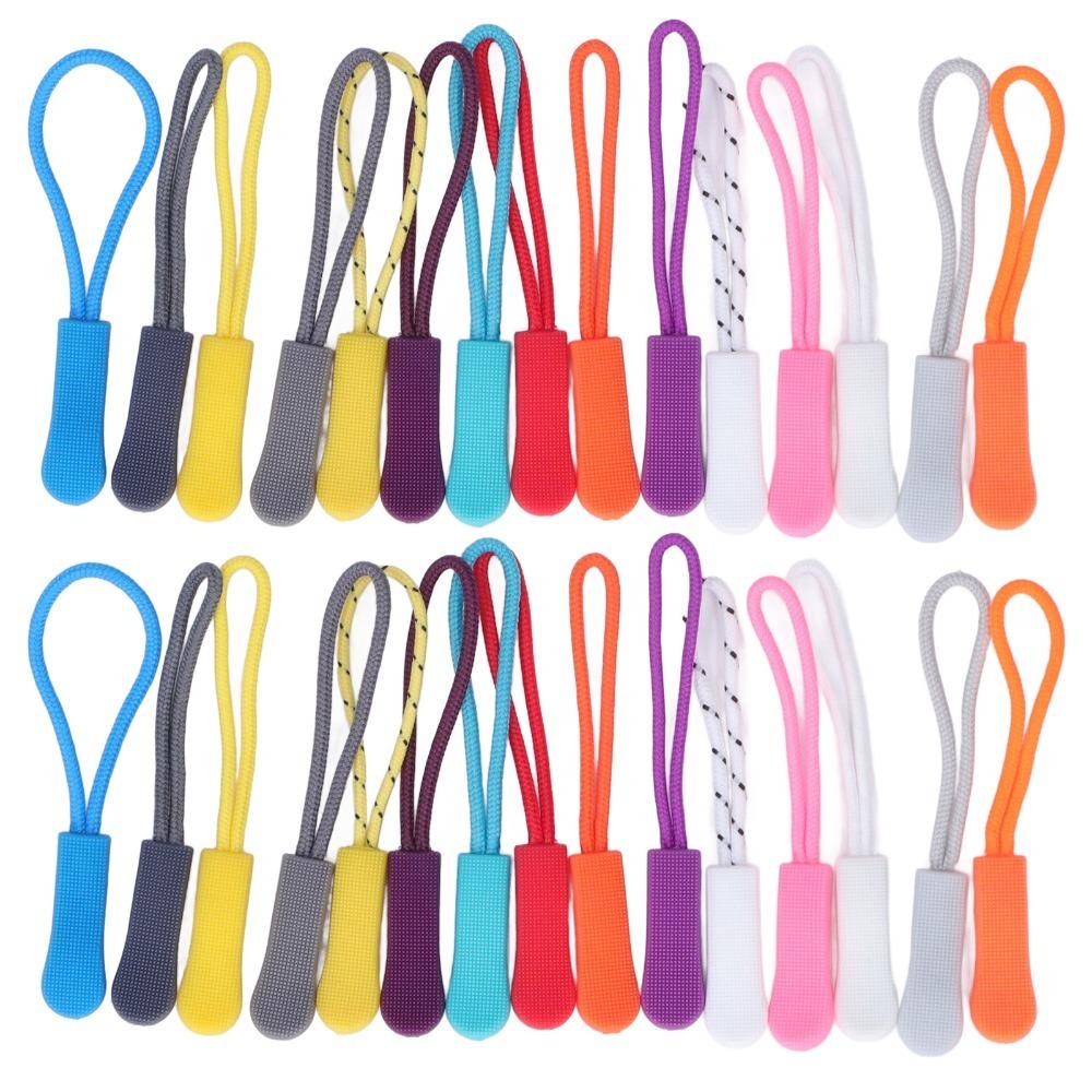 120pcs Fadeless Zipper Pulls Nylon Zipper Tag Pulls Durable Nylon Zipper Pulls For Luggage
