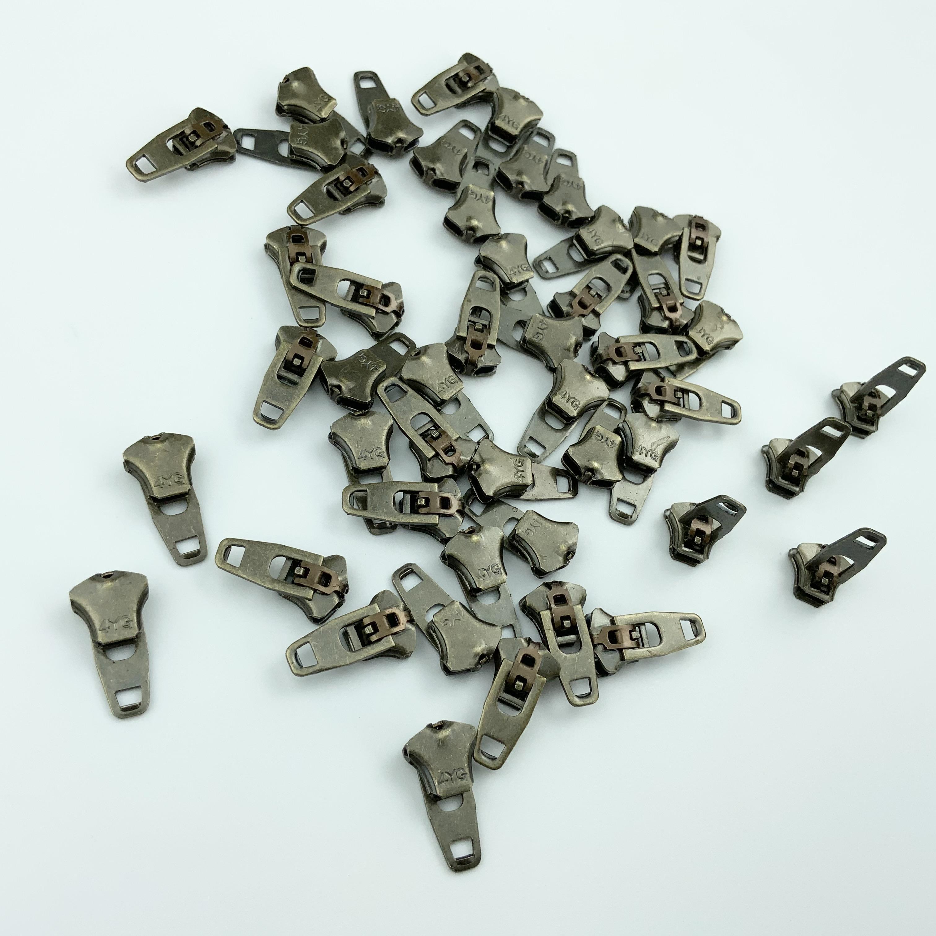 New High Quality Fashion Gold Stainless Steel Material 4 # YG Zipper Slider Jeans