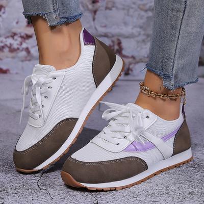 Chaussures de Course Mode Couleurs Mélangées pour Femmes Sneakers Décontractées en Mesh Respirant Femme Printemps Légères Confort Chaussures de Marche