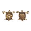Turtle Charms Antique Bronze Silver Pendants For Animal Themed Jewelry Making