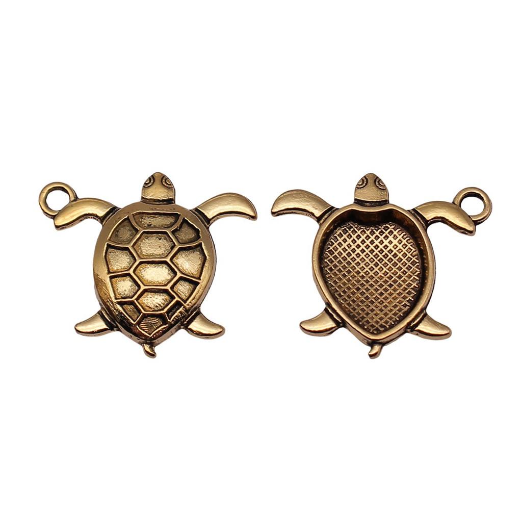 Turtle Charms Antique Bronze Silver Pendants For Animal Themed Jewelry Making