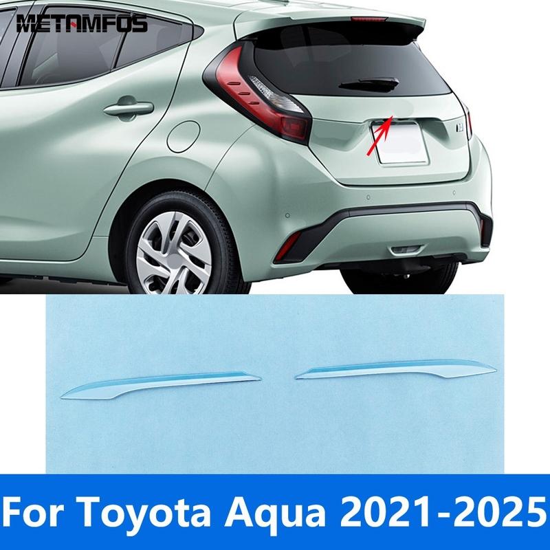 For Toyota Aqua 2024 2025 Chrome Rear Upper Trunk Lid Tailgate Door Boot Protection Trim Accessories Car Styling