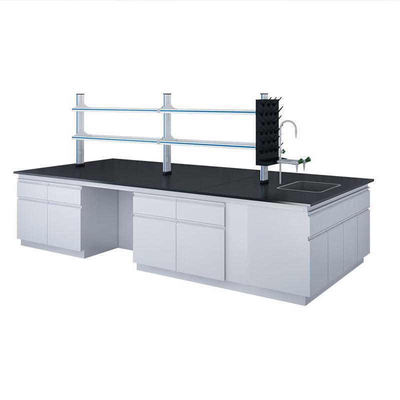 All-Steel Laboratory Workbench: Central & Side Benches for Chemical Experiments