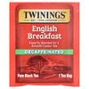 Twinings 100% Pure Decaffeinated English Breakfast Black Tea Bags, 25 Count, 50g (1.76oz)