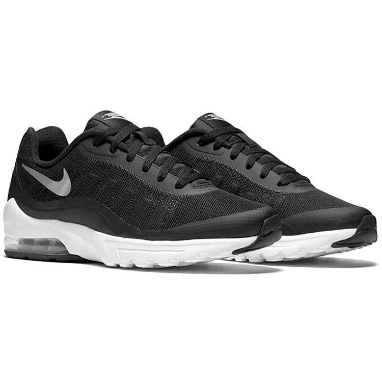 Nike Air Max Invigor Black Metallic Silver Women Sneakers White 749866-001