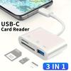 3 In 1 Adapter Type-C, Tf, Cf, Sd, Memory Card Reader, Recorder, Compact Flash Usb-C, Pro, Huawei, Macbook