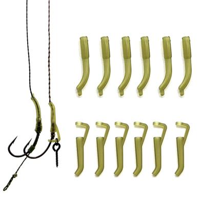 30pcs Carp Fishing Accessories D Rig Kickers Hooks Line Aligners Sleeve Anti Tangle Sleeve for Hair Ronnie Rigs End Tackle
