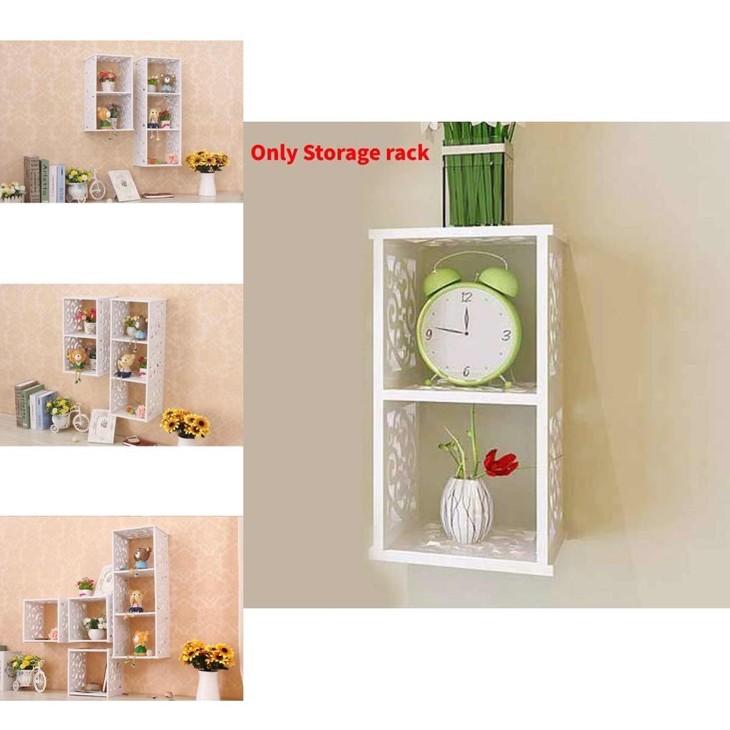 Creative Wall Mount Organizer With Wooden Panels For Bedroom Storage And Decoration